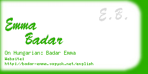 emma badar business card